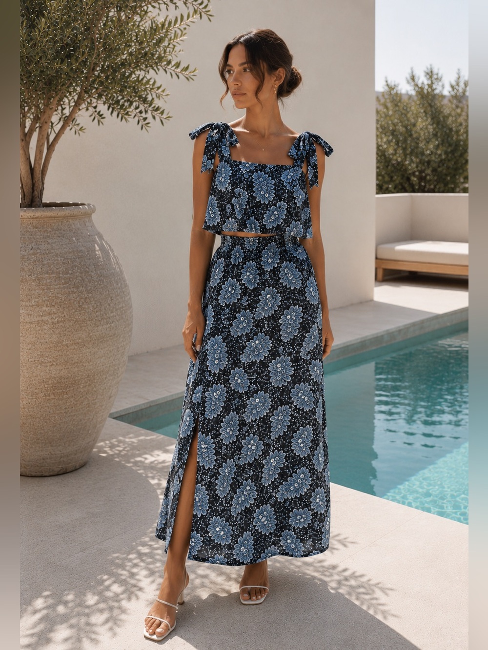 J.Crew Women’s Collection Tie-Shoulder Tank and Skirt in Ratti Pacific Paisley